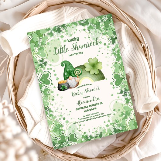 Invitation Lucky Little Shamrock Baby shower