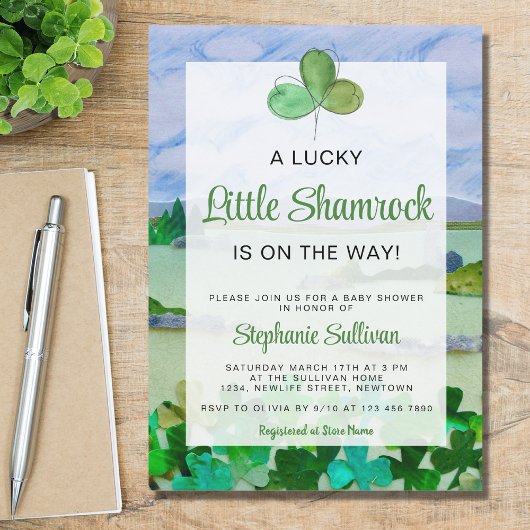 Invitation Lucky Little Shamrock Baby shower