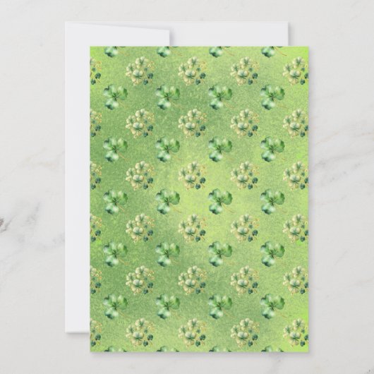 Invitation Lucky Little Shamrock Irish 2e fête d'anniversaire (Dos)
