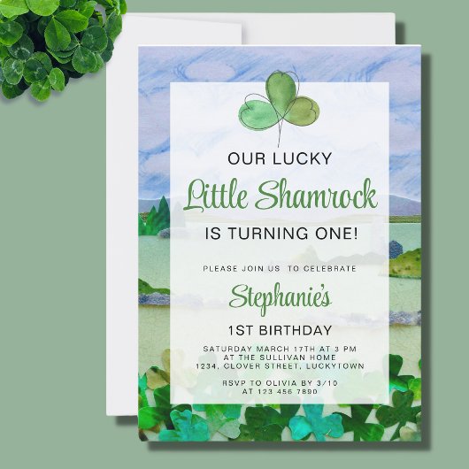 Invitation Lucky Little Shamrock Premier anniversaire