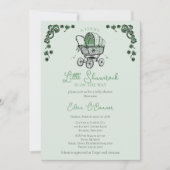 Invitation Lucky Little Shamrock St patrick Baby shower (Devant)