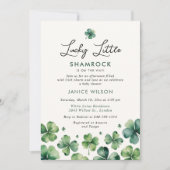 Invitation Lucky Little Shamrock St. Patrick's Baby shower (Devant)