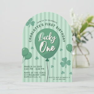 Invitation Lucky One 1er Anniversaire Ballon de la Saint-Patr