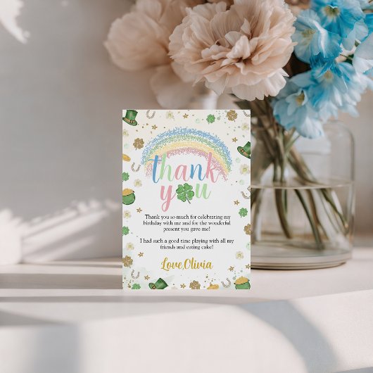 Invitation Lucky One Birthday Thank You Card