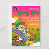 Invitation Lucky One Dégradé Saint-Patrick 1er Anniversaire (Devant)