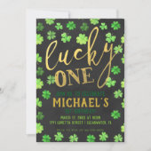 Invitation Lucky One | Fête d'anniversaire de la Saint-Patric (Devant)