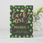 Invitation Lucky One | Fête d'anniversaire de la Saint-Patric (Debout devant)