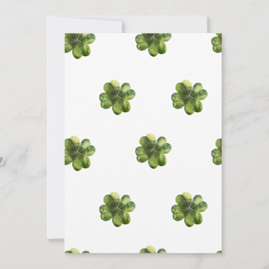 Invitation Lucky One, Four Leaf Clover Premier Anniversaire (Dos)