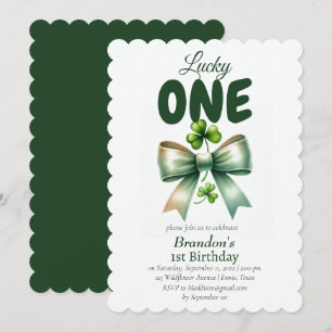 Invitation Lucky One Jour de la Saint Patrick 1er anniversair
