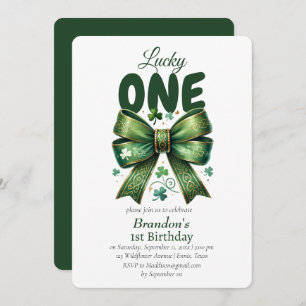 Invitation Lucky One Jour de la Saint Patrick 1er anniversair