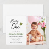 Invitation Lucky One Kids 1er anniversaire (Devant / Derrière)