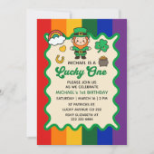 Invitation Lucky One Lutin Saint-Patrick 1er Anniversaire (Devant)