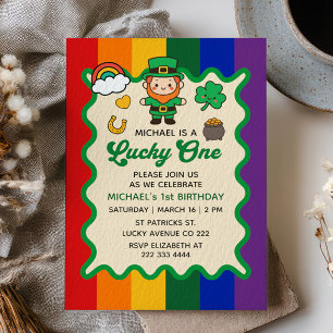 Invitation Lucky One Lutin Saint-Patrick 1er Anniversaire