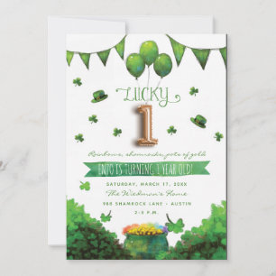 Invitation Lucky One Patrick's Day Anniversaire Fête Invitati