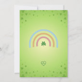 Invitation Lucky One Pink Shamrock Rainbow 1st Birthday (Dos)