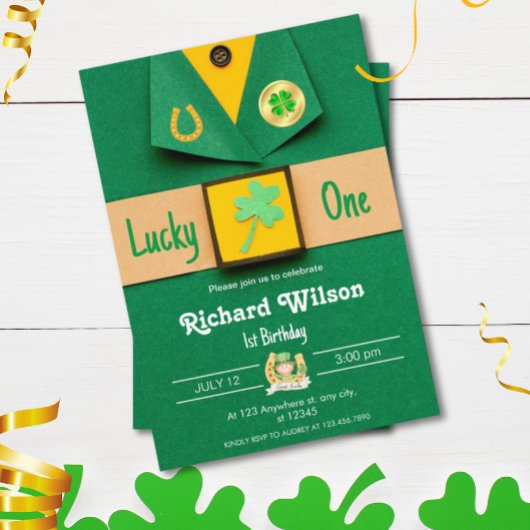 Invitation Lucky One Premier Enfant Shamrock