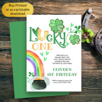 Lucky One Rainbow Shamrock Horseshoe anniversaire
