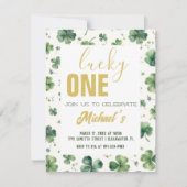 Invitation Lucky One | Saint-Patrick 1er Anniversaire (Devant)