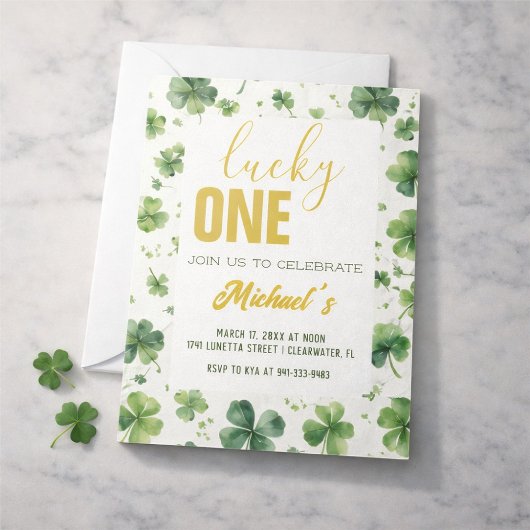 Invitation Lucky One | Saint-Patrick 1er Anniversaire