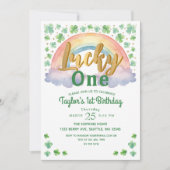 Invitation Lucky One St patrick Enfants 1er anniversaire (Devant)