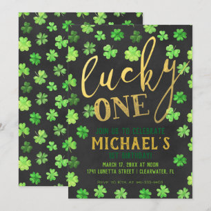 Invitation Lucky One   St. Patrick's Day 1er anniversaire