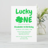 Invitation Lucky One St Patrick's Day 1er anniversaire (Debout devant)