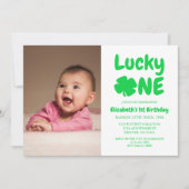 Invitation Lucky One St Patrick's Day 1er anniversaire (Devant)