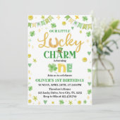 Invitation Lucky One St Patrick's Day 1er anniversaire Invita (Debout devant)