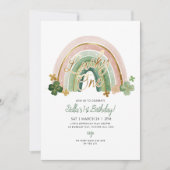 Invitation Lucky One! St Patrick's Day 1st Birthday Rainbow (Devant)