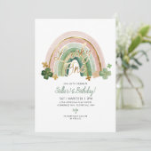 Invitation Lucky One! St Patrick's Day 1st Birthday Rainbow (Debout devant)