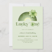 Invitation Lucky One St. Patrick's Day Arc-en-ciel 1er annive (Devant)