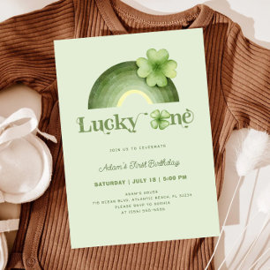 Invitation Lucky One St. Patrick's Day Arc-en-ciel 1er annive