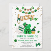 Invitation Lucky One St. Patrick's day Birthday Baby Party (Devant)