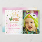 Invitation Lucky One St. Patrick's Day Fille 1er anniversaire (Devant / Derrière)