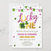 Invitation Lucky One St. Patrick's Day Fille premier annivers (Devant)