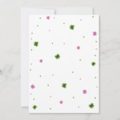 Invitation Lucky One St. Patrick's Day Fille premier annivers (Dos)