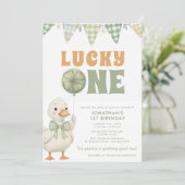 Invitation Lucky One St. Patrick's Day First Birthday (Debout devant)