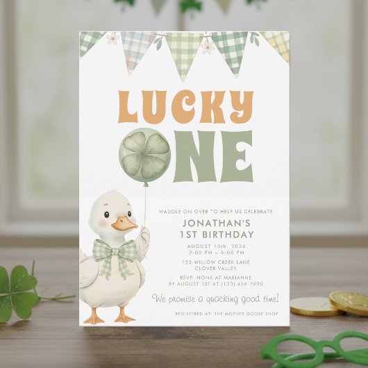 Invitation Lucky One St. Patrick's Day First Birthday