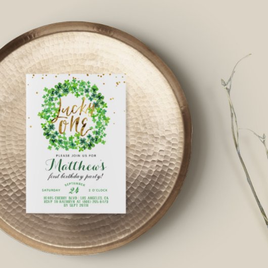Invitation Lucky One St. Patrick's Day Premier anniversaire