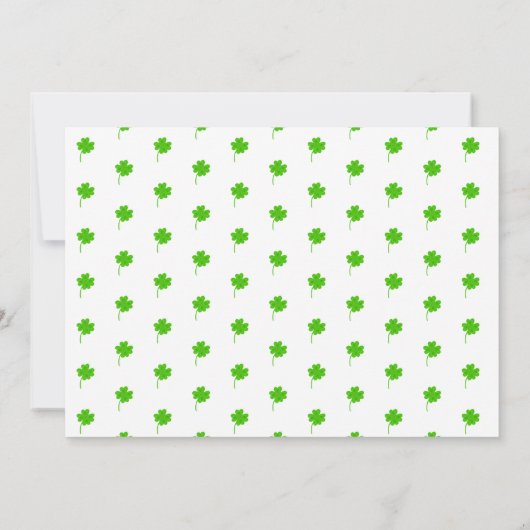 Invitation Lucky One St. Patricks Day Shamrock Photo Annivers (Dos)