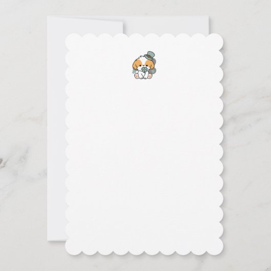 Invitation Lucky Pup with Clover - St. Patrick's Day Cadeau (Dos)