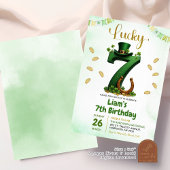 Invitation Lucky Sept Jour de la Saint Patrick Anniversaire