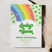 Invitation Lucky Seven Rainbow 7e fête d'anniversaire