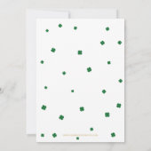 Invitation Lucky Shamrock Rainbow St Patrick Girl Anniversair (Dos)