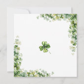 Invitation Lucky Shamrock Spring 4 Baby shower de trèfle feui (Dos)