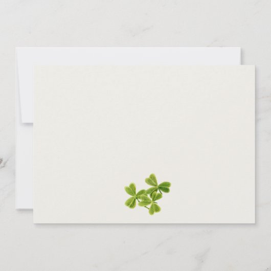Invitation Lucky Shamrock St Patrick Day Enfants Photo Annive (Dos)
