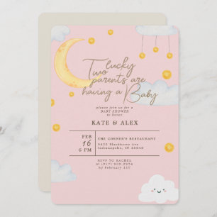 Invitation Lucky St Patrick's Girl Pink Baby shower