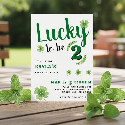 Invitation Lucky to be St Patrick's Day Kids Birthday Party