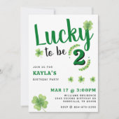 Invitation Lucky to be St Patrick's Day Kids Birthday Party (Devant)