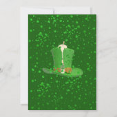 Invitation Lucky You Champagne Casquette Saint Patricks Jour (Dos)